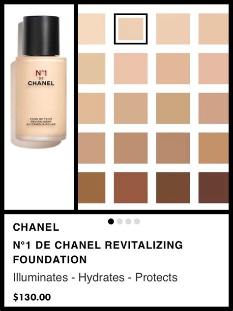 chanel no.1 foundation|chanel foundation color shade chart.